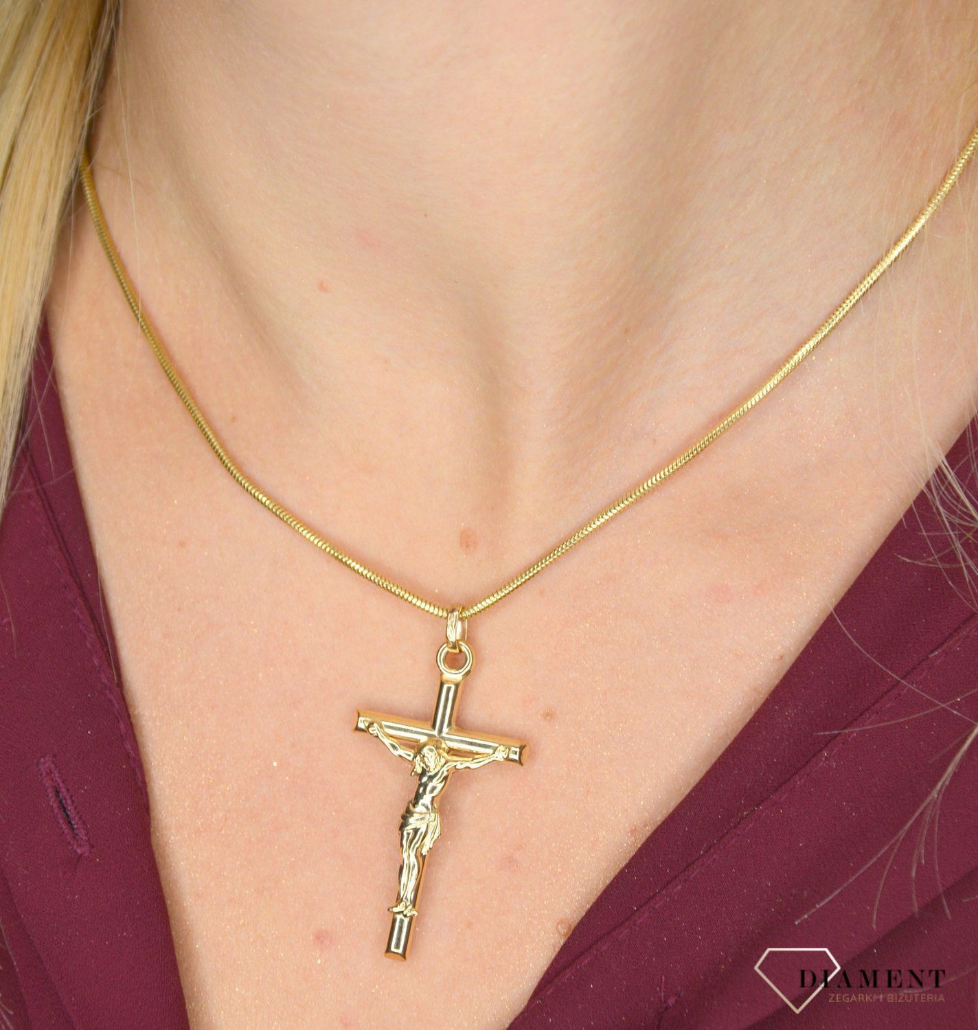 Złoty łańcuszek 585 linka 1,5 mm DIA-LAN-1144-585 1,5mm ✅ Złoty łańcuszek został wykonany z najwyższej jakości złota próby 585 ✅.jpg